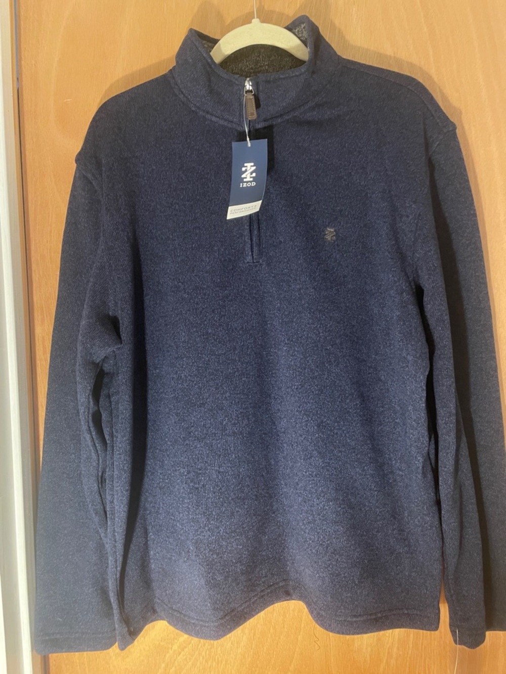 Izod Men's Navy Blue Half-Zip Pullover Sweater